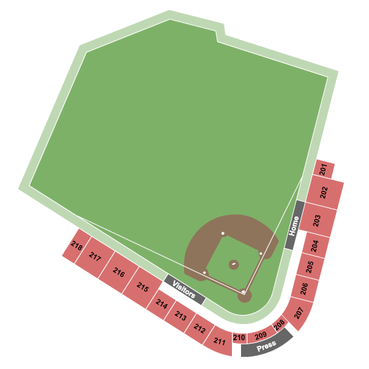 Meritus Park Seating Chart: Baseball