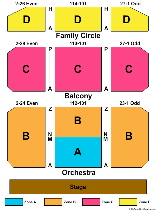 Philadelphia Theater Seating Chart