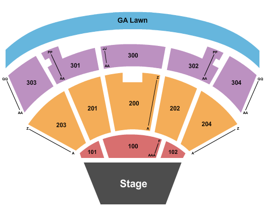 Merriweather Post Pavilion Seating Chart: End Stage