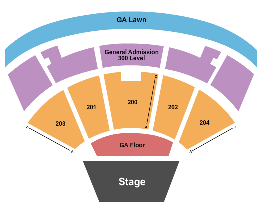 Merriweather Post Pavilion Seating Chart: Endstage GA Floor & GA 300