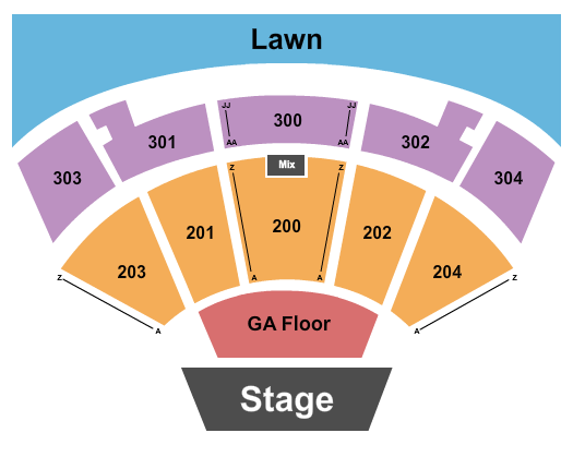 Merriweather Post Pavilion Seating Chart: Endstage GA Floor 2