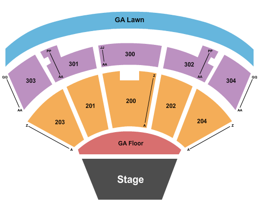 Merriweather Post Pavilion Seating Chart: Endstage GA Floor