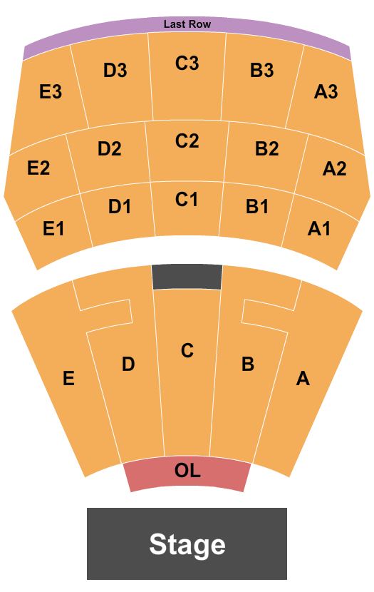Mershon Auditorium At Wexner Center For The Arts Seating Chart: End Stage
