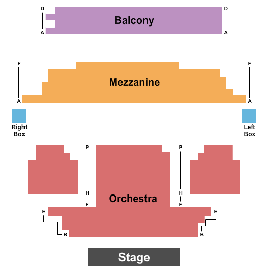 Mertz Theatre at Asolo Repertory Theatre Seating Chart: End Stage