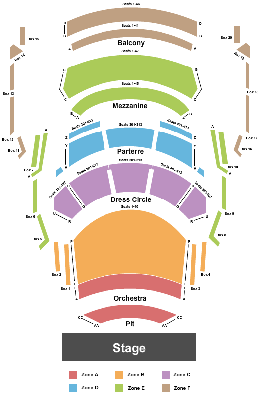 Palladium Center For The Performing Arts Seating Chart