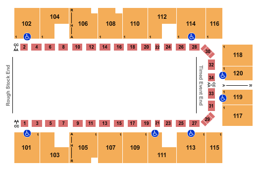 Mesquite Arena Seating Chart: Rodeo