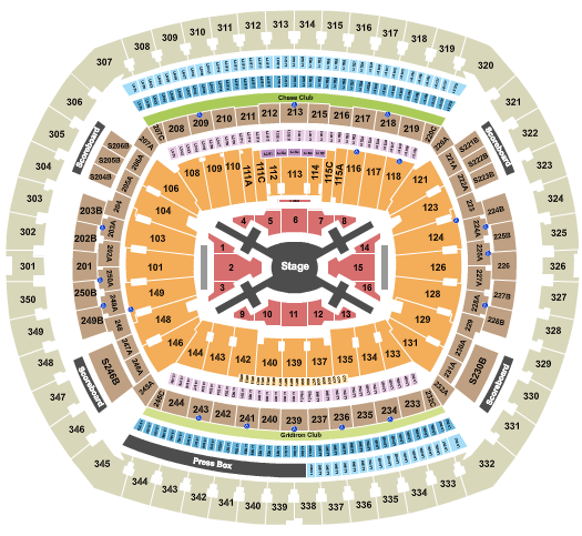 MetLife Stadium Seating Chart: BTS