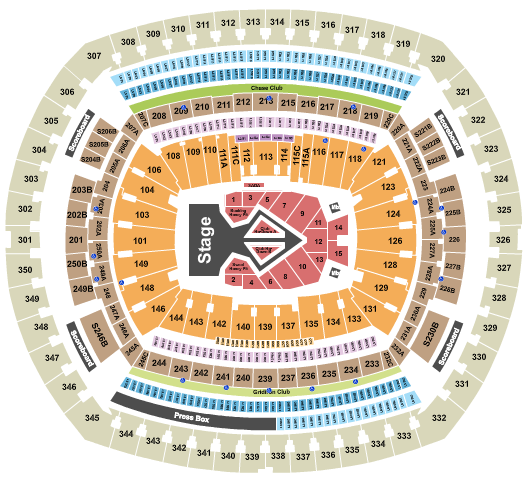 MetLife Stadium Seating Chart: Beyonce