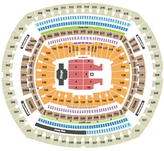 MetLife Stadium Seating Chart: Billy Joel