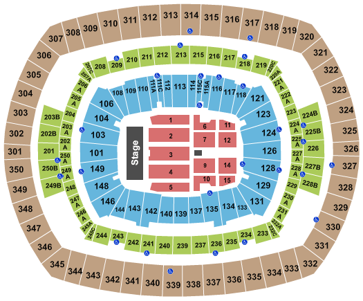 MetLife Stadium Seating Chart: Ed Sheeran