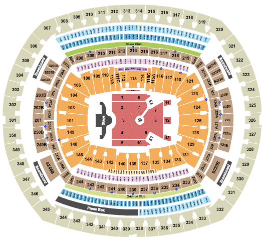 MetLife Stadium Seating Chart: Ed Sheeran