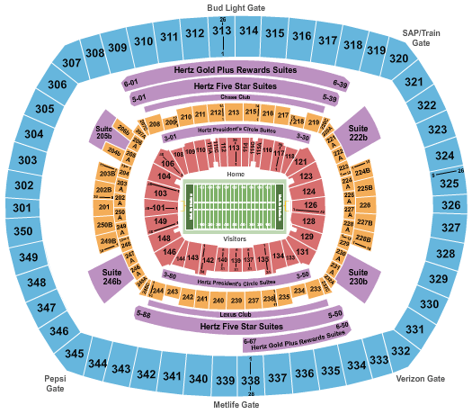 Meadowlands Arena Seating Chart