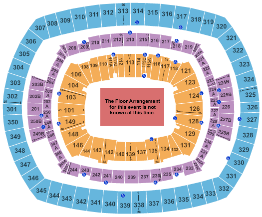 MetLife Stadium Seating Chart: Generic Floor