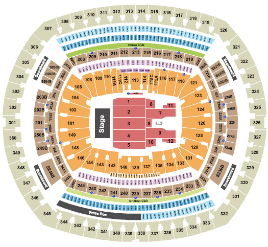 MetLife Stadium Seating Chart: George Strait
