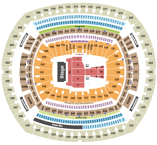 MetLife Stadium Seating Chart: Guns N Roses