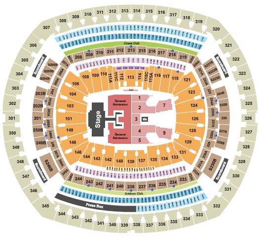MetLife Stadium Seating Chart: Luke Combs