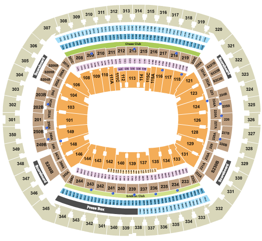 MetLife Stadium Seating Chart: Open Floor