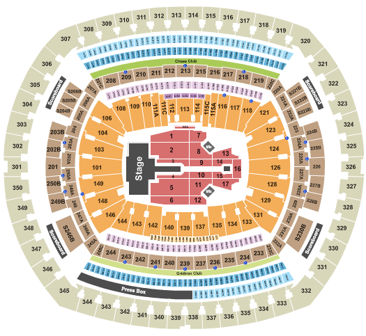 MetLife Stadium Seating Chart: Shakira