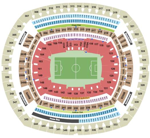 MetLife Stadium Seating Chart: Soccer