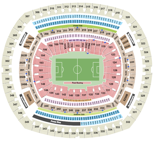 MetLife Stadium Seating Chart: Soccer