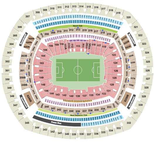 MetLife Stadium Seating Chart: Soccer