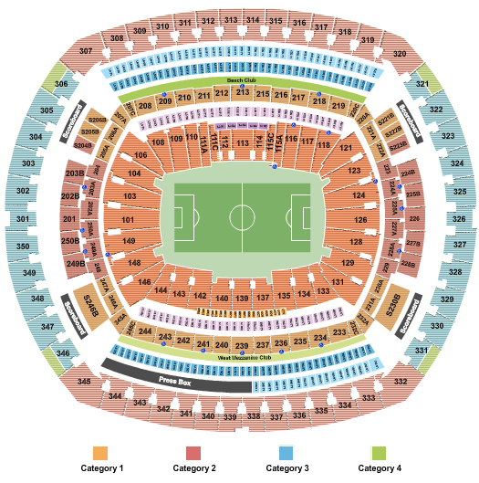 MetLife Stadium Seating Chart: Soccer WC Category