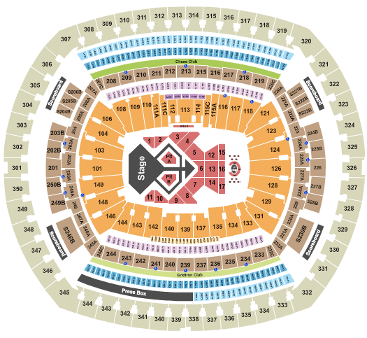 MetLife Stadium Seating Chart: Usher