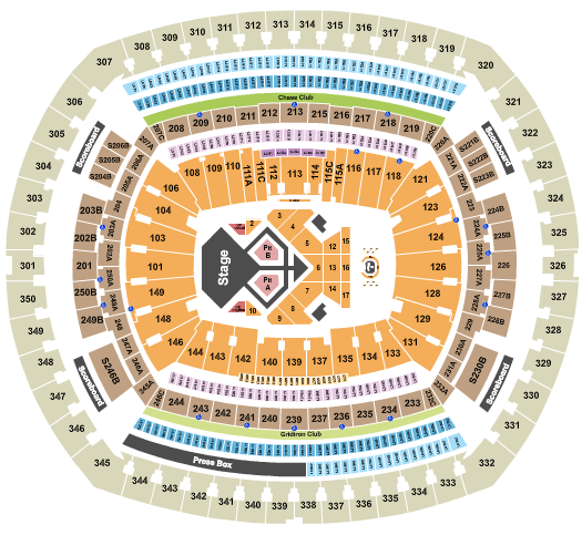 MetLife Stadium Seating Chart: Usher 2