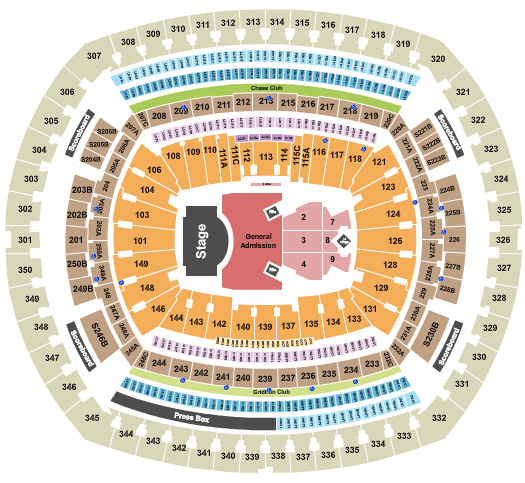 MetLife Stadium Seating Chart: Zach Bryan