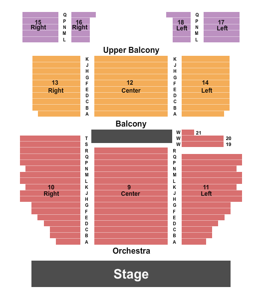 Metropolitan Theatre - WV Seating Chart: Endstage 2