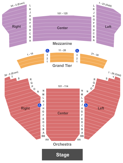 Meyer Theatre Seating Chart