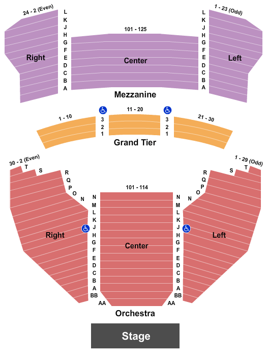 Meyer Theatre - WI Seating Chart: End Stage
