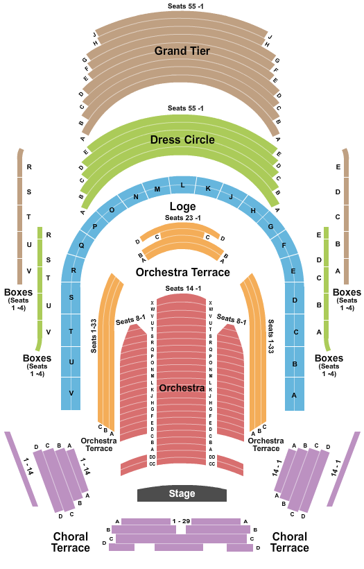 Meyerson Symphony Center Seating Chart: End Stage 2