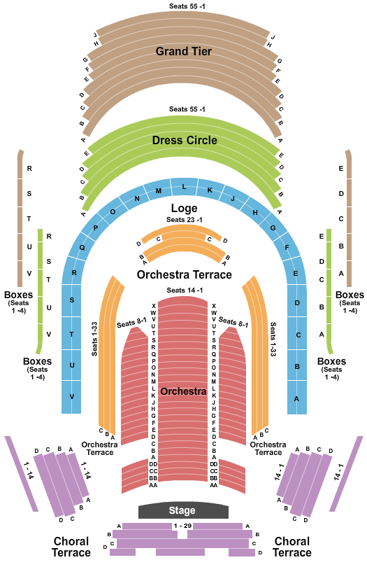 Meyerson Symphony Center Seating Chart: End Stage