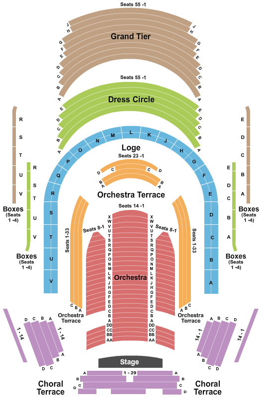 Meyerson Symphony Center Seating Chart: End Stage