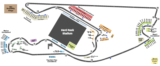 Miami International Autodrome At Hard Rock Stadium Map