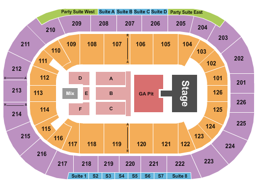 Michelob ULTRA Arena At Mandalay Bay Seating Chart: Breaking Benjamin
