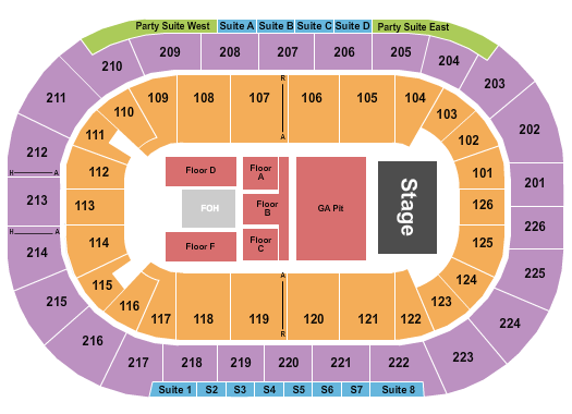 Michelob ULTRA Arena At Mandalay Bay Seating Chart: Endstage Large GA Pit