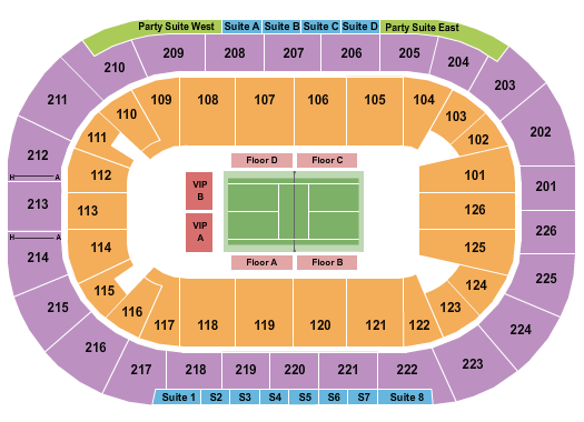 Michelob ULTRA Arena At Mandalay Bay Seating Chart: Pickleball