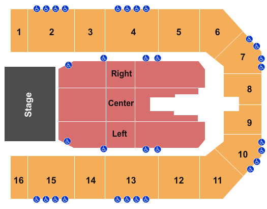Michiana Event Center Seating Chart: End Stage
