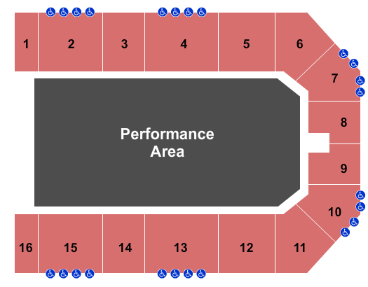 Michiana Event Center Seating Chart: Performance Area