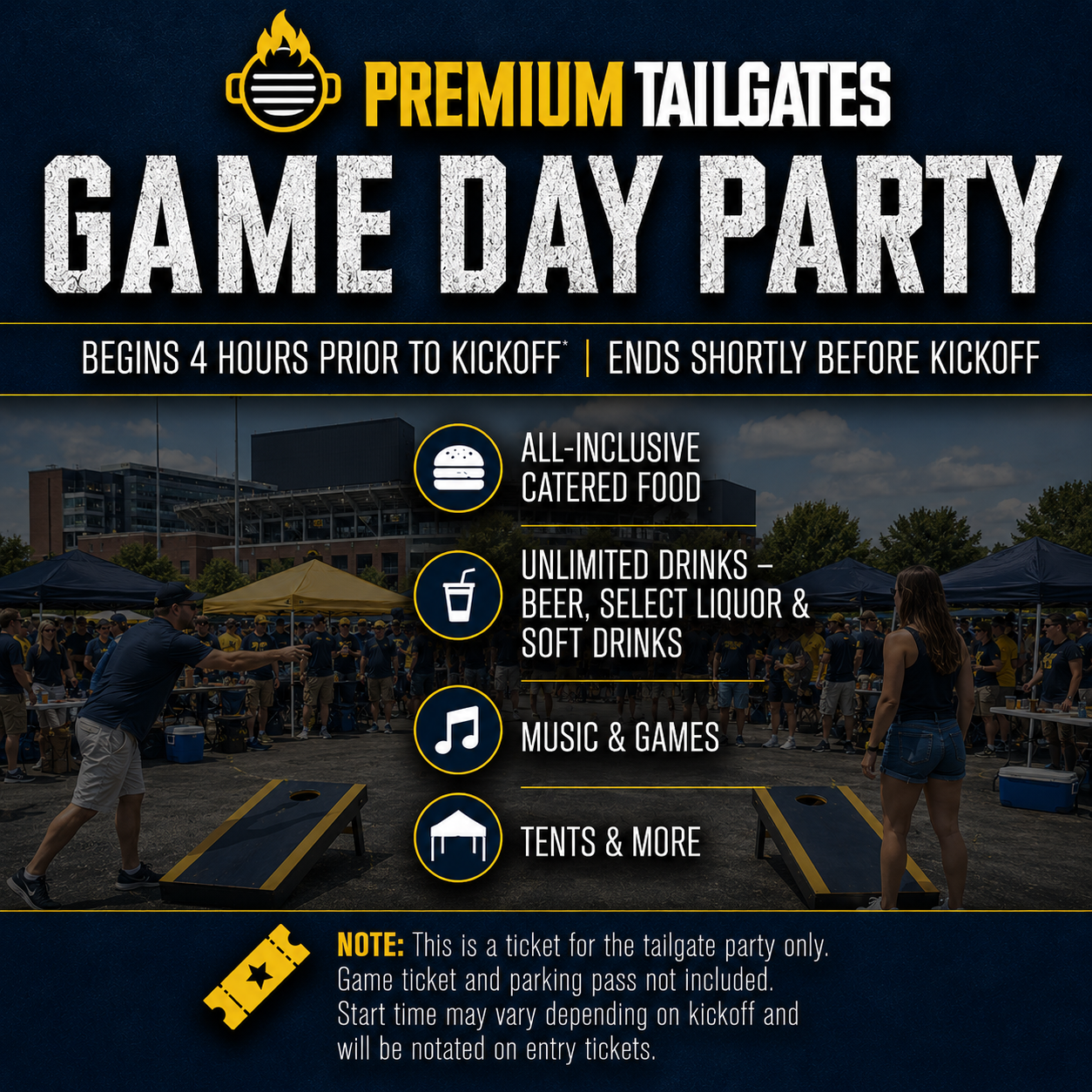 Premium Tailgate Lot - Ann Arbor Seating Chart: Premium Tailgate