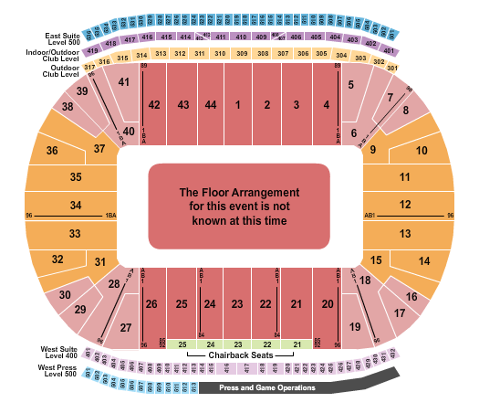 Michigan Stadium Seating Chart: Generic Floor