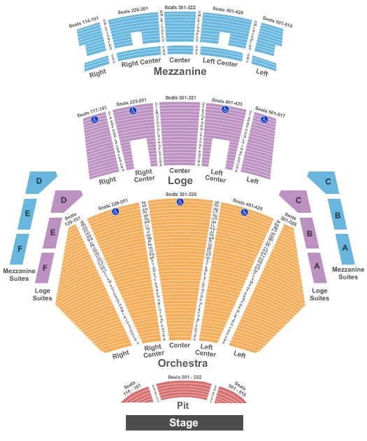 Peacock Theater Seating Chart