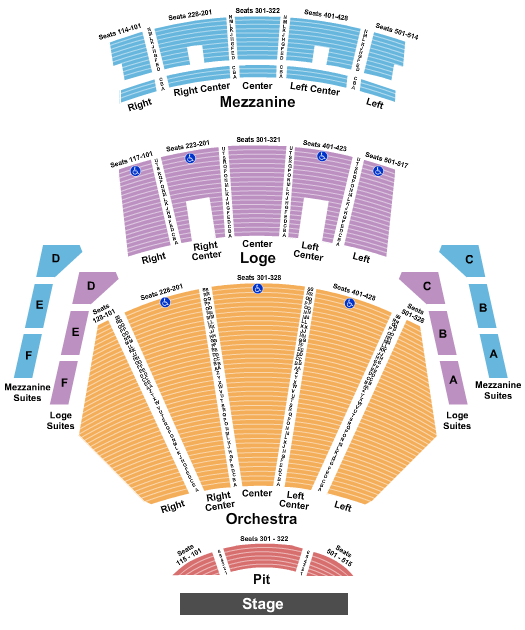 Peacock Theater - Los Angeles Seating Chart: End Stage