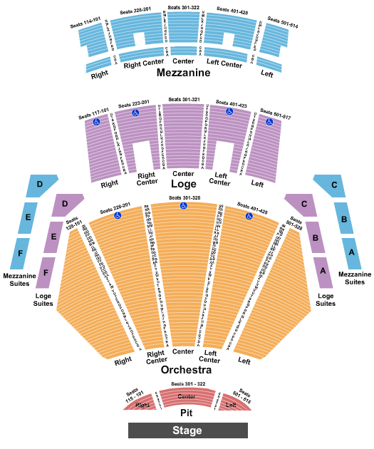 Peacock Theater - Los Angeles Seating Chart: End Stage