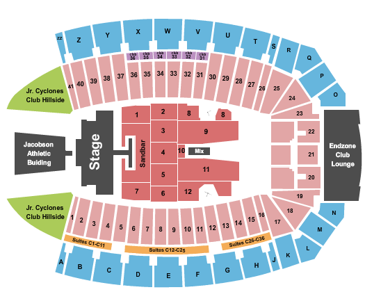 MidAmerican Energy Field at Jack Trice Stadium Seating Chart: Kenny Chesney