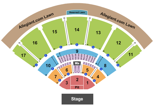 MidFlorida Credit Union Amphitheatre At The Florida State Fairgrounds Seating Chart
