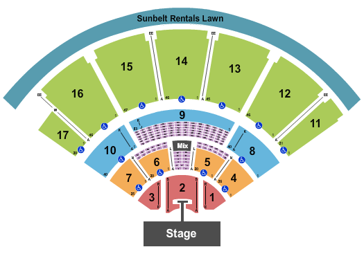 MidFlorida Credit Union Amphitheatre At The Florida State Fairgrounds Seating Chart: Endstage with Catwalk