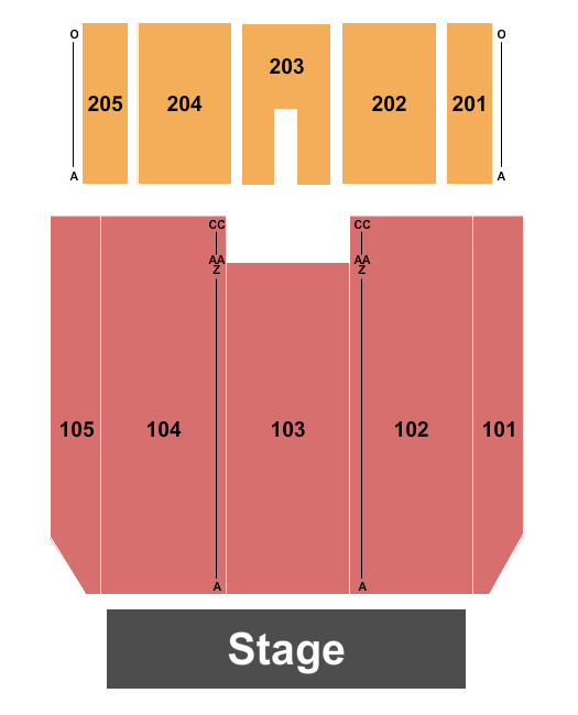 Majed J. Nesheiwat Convention Center Seating Chart: Endstage-2